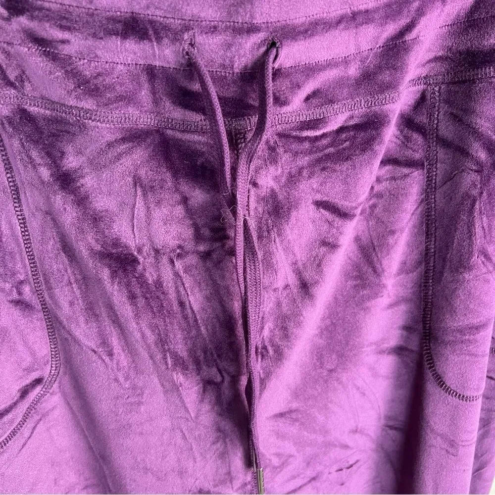 NWT 32 Degrees Heat Velour Joggers Women XXL Purple Lounge Pants Soft‎ Cozy